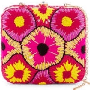G-Lish Sequined & Woven Starburst Beaded Bag